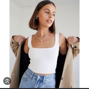 Glassons square neck rib tank. Brand new